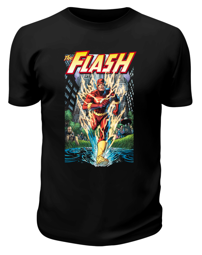 Черная футболка Flash