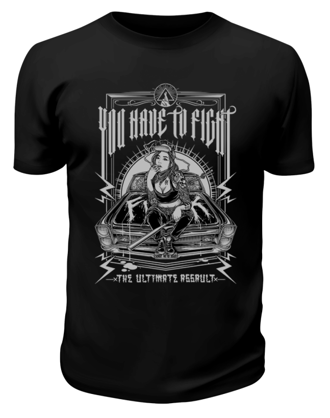Футболка черная You have to fight