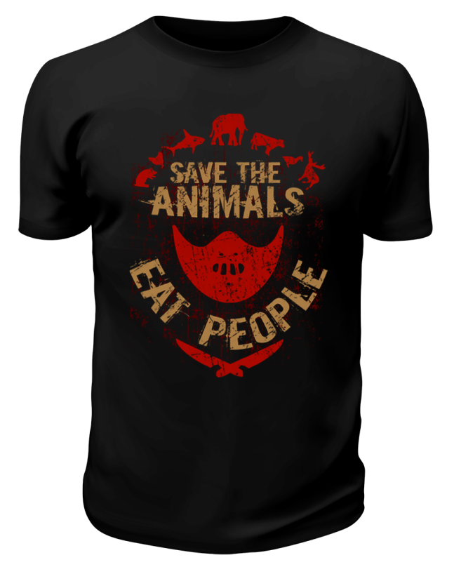 Футболка черная Eat people
