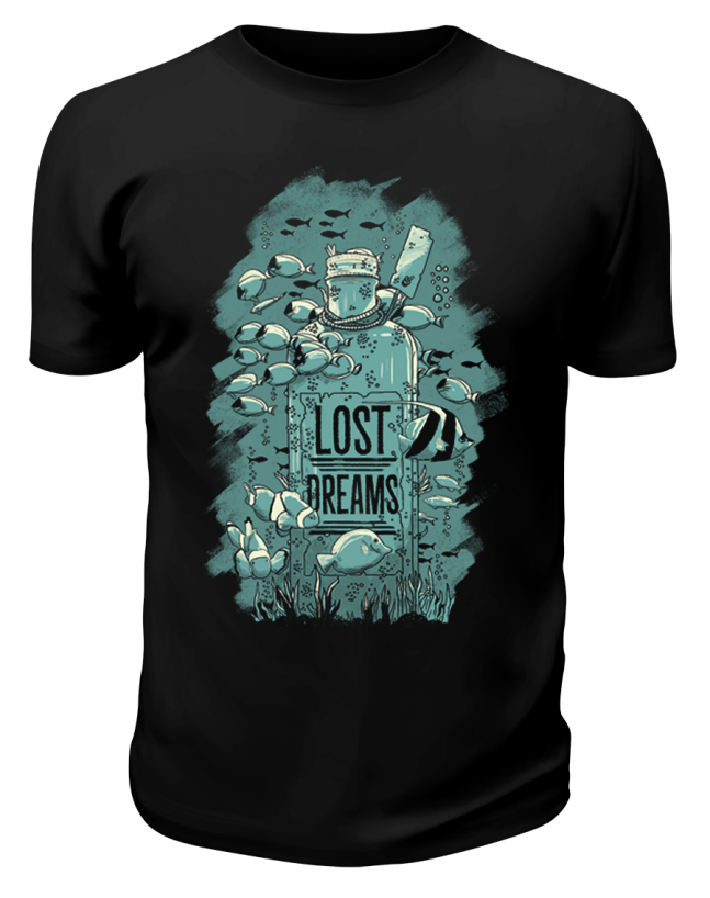 Футболка чёрная  Lost dreams