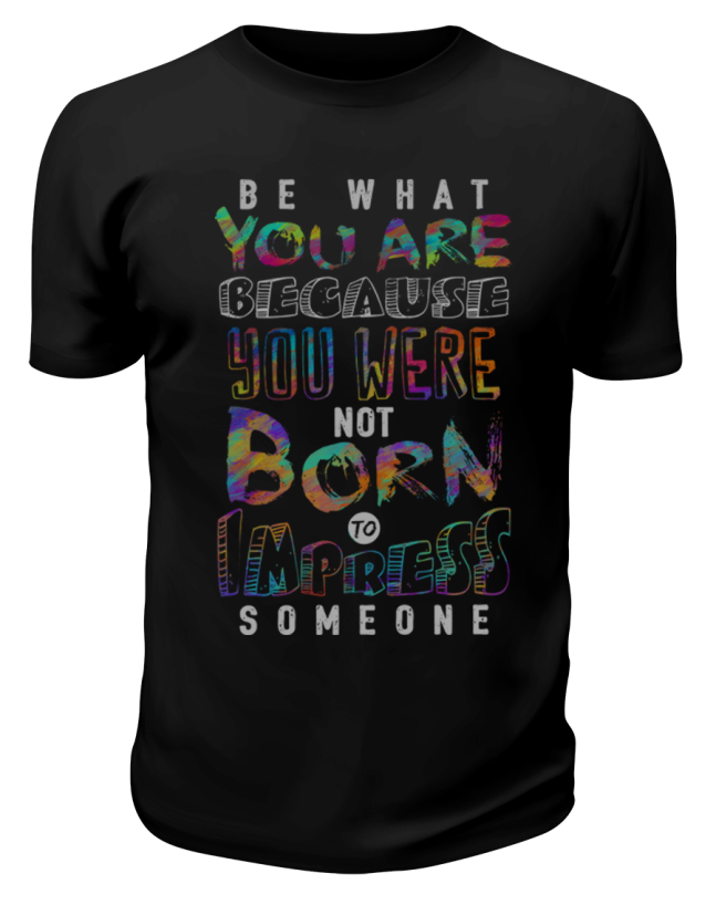 Футболка черная Be what you are because