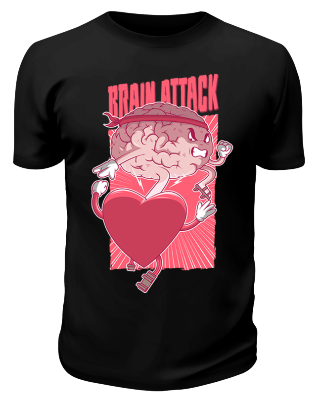 Футболка черная Brain attack