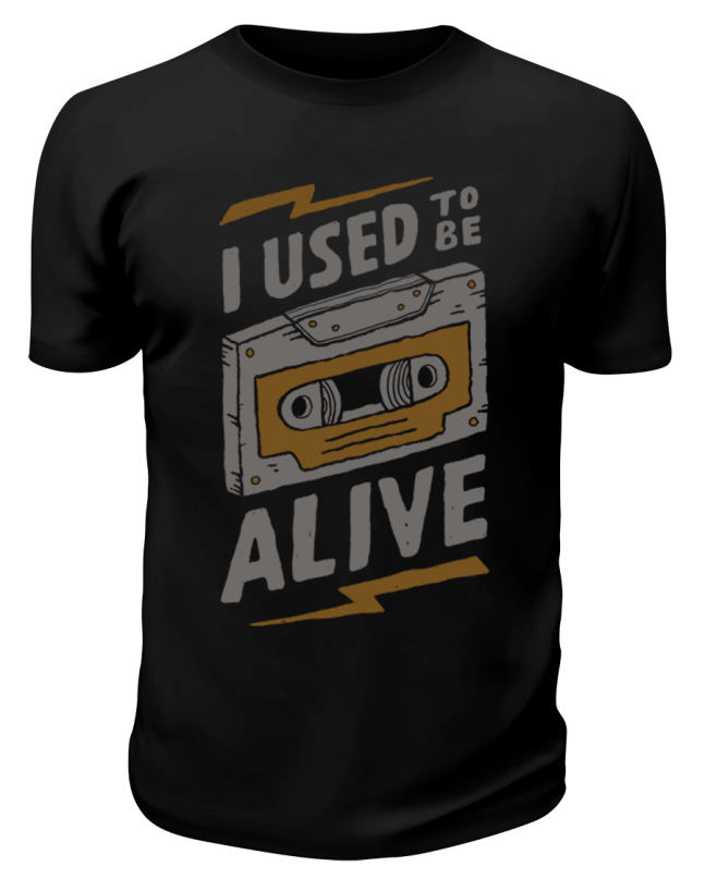 Футболка черная I used to be alive
