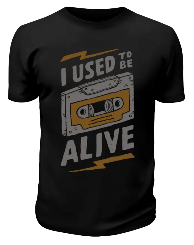 Футболка черная I used to be alive
