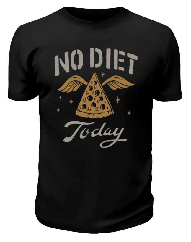 Футболка черная No diet today