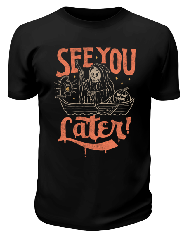 Футболка черная Смерть see you later