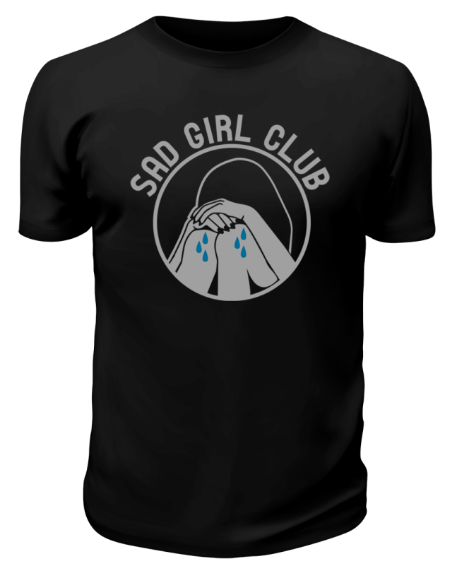 Футболка черная Sad girl club