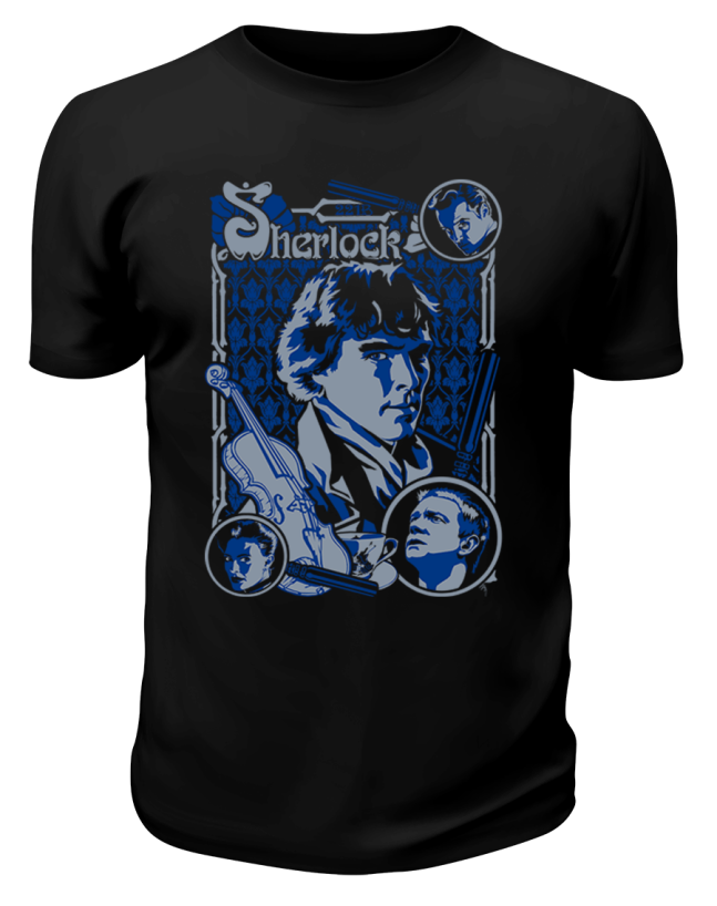 Футболка черная Sherlock
