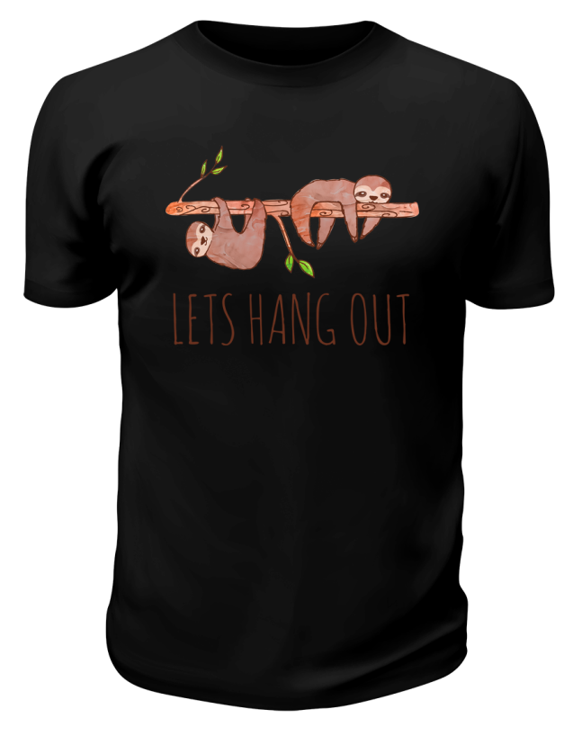 Футболка черная Lets hang out