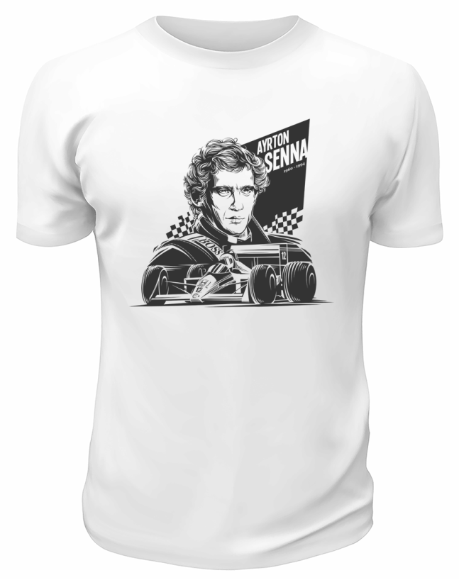 Футболка белая  Ayrton Senna