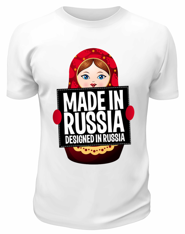 Футболка белая  Made in Russia