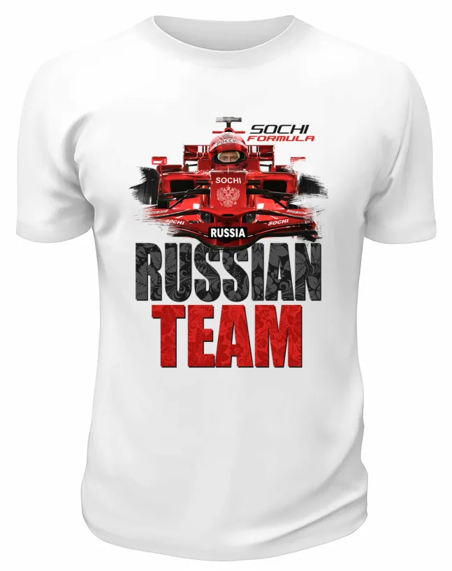Футболка белая  Russian team