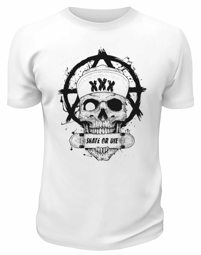 Футболка белая Skate or die