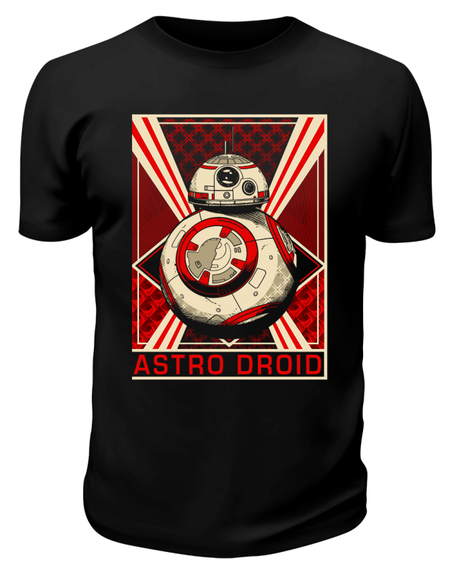 Футболка черная Звездные воины astro droid