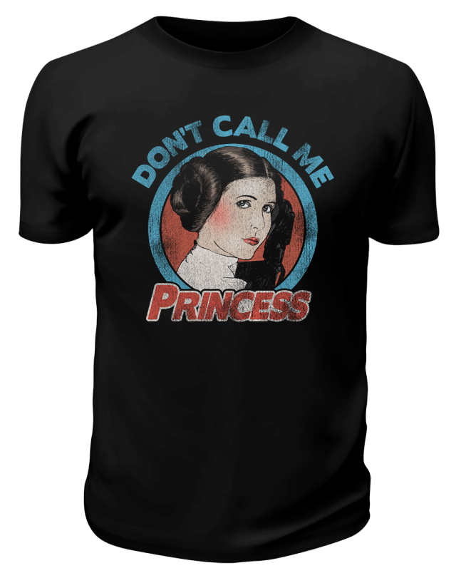 Черная футболка Don't call me princess
