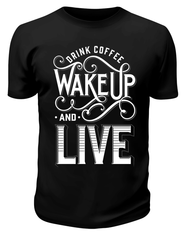 Футболка черная Wake up