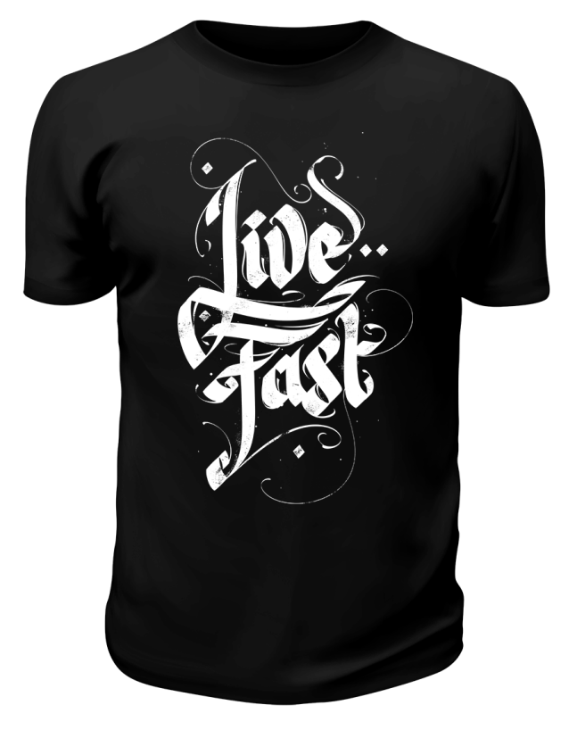 Футболка черная Live fast