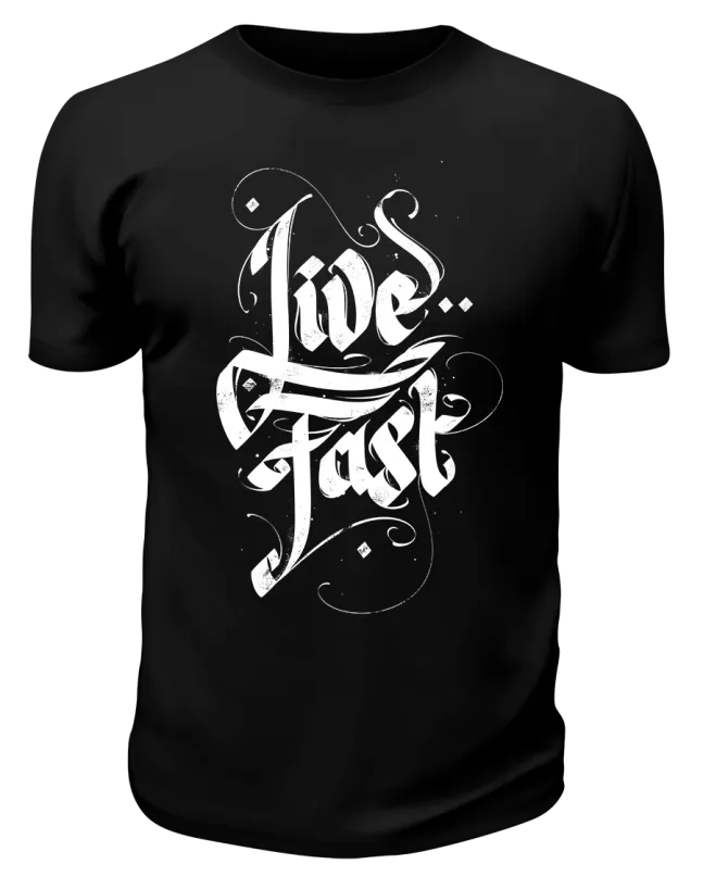 Футболка черная Live fast