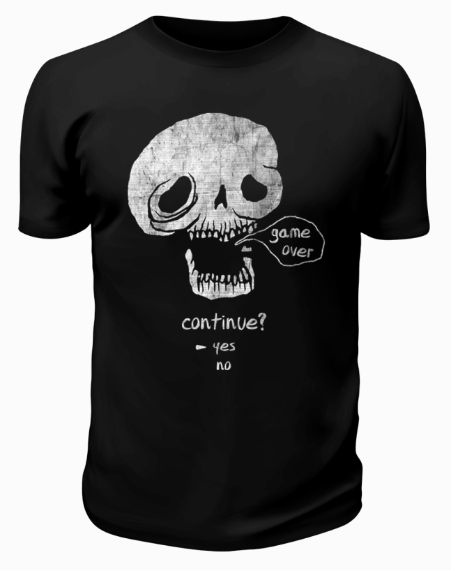 Футболка черная Game over